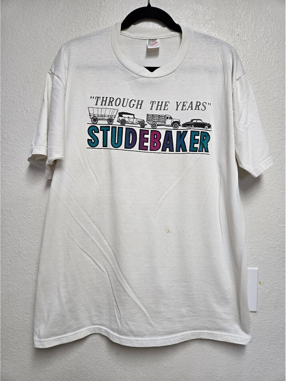 Vintage Studebaker Through The Years T Shirt Mens XL Jerzees 50/50 Made In USA